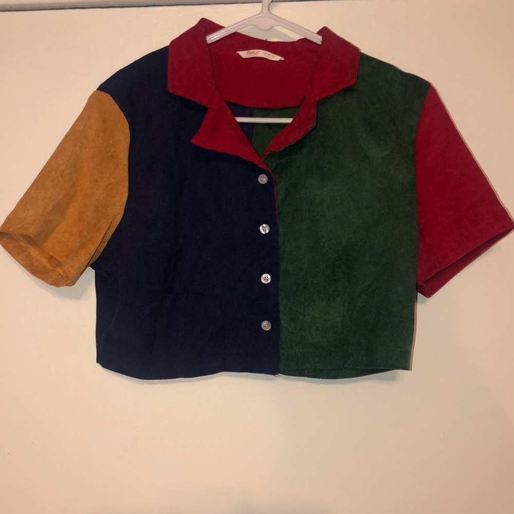 Retro velvet crop top. Never worn.